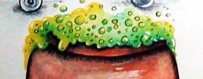 watercolor of a boiling pot